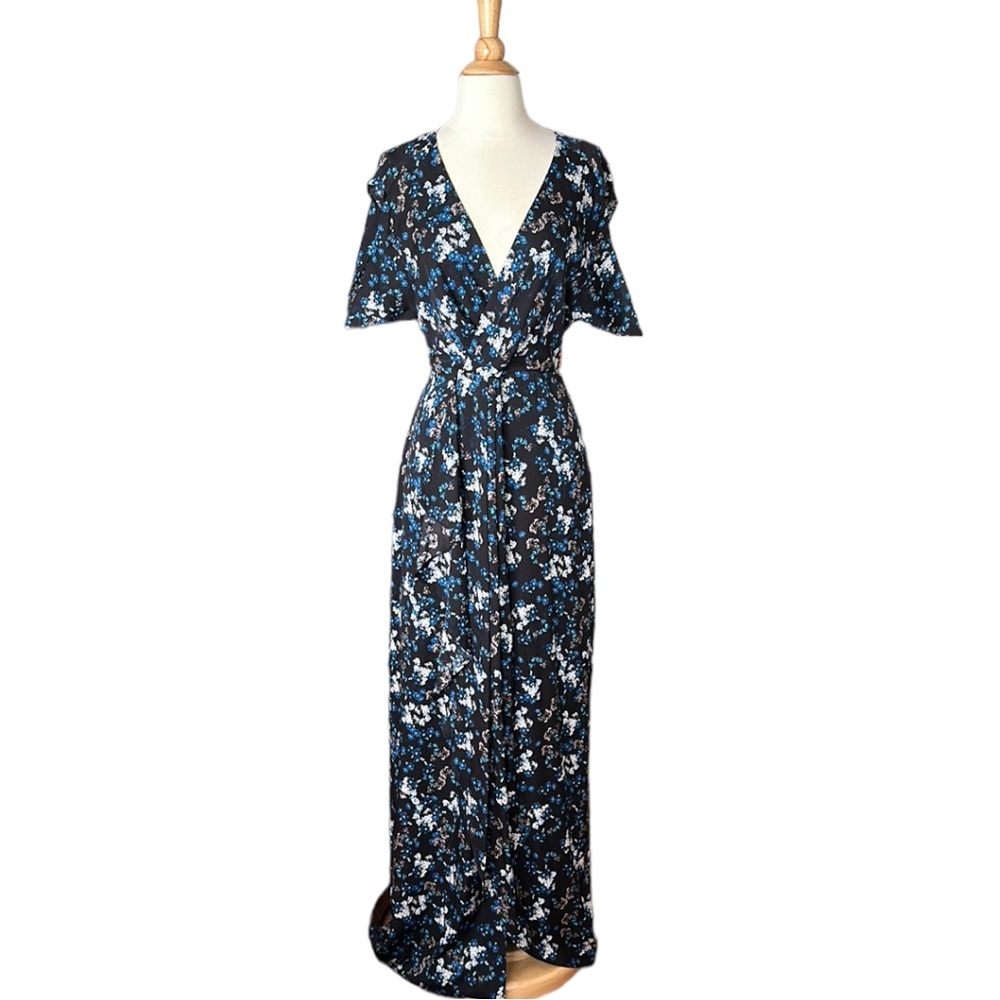 J. Crew Collection Silk Dress in Nightfall Freesia